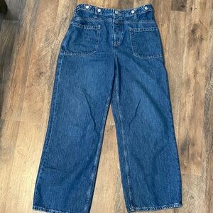 We The Free Dark Blue Flare & Wide Leg Jeans